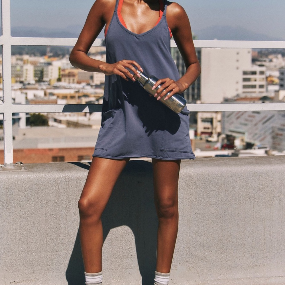 FP Movement by Free People Blue Mini Dress